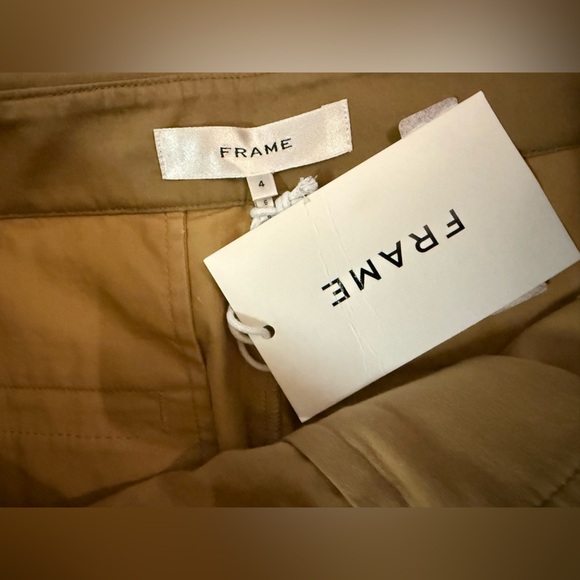 NWT FRAME Foldover Trouser Size 4 in Color Light/Tan Multi - Picture 11 of 11